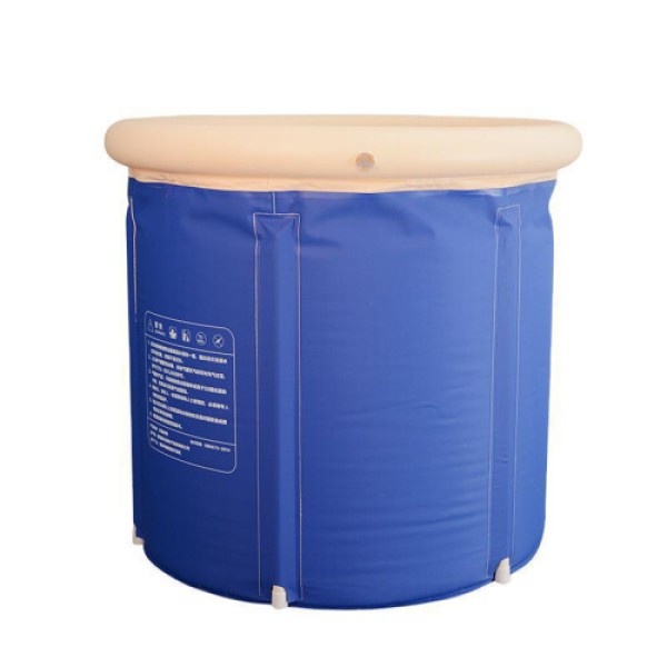 Portable Thickened Inflatable Bathtub, Small Space Inflatable Hot Tub, Suitable for Shower Room, Adult Size, Plastic Material